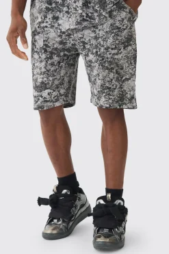 boohooMAN Relaxed Mid Length Abstract Printed Shorts | UK| Shorts