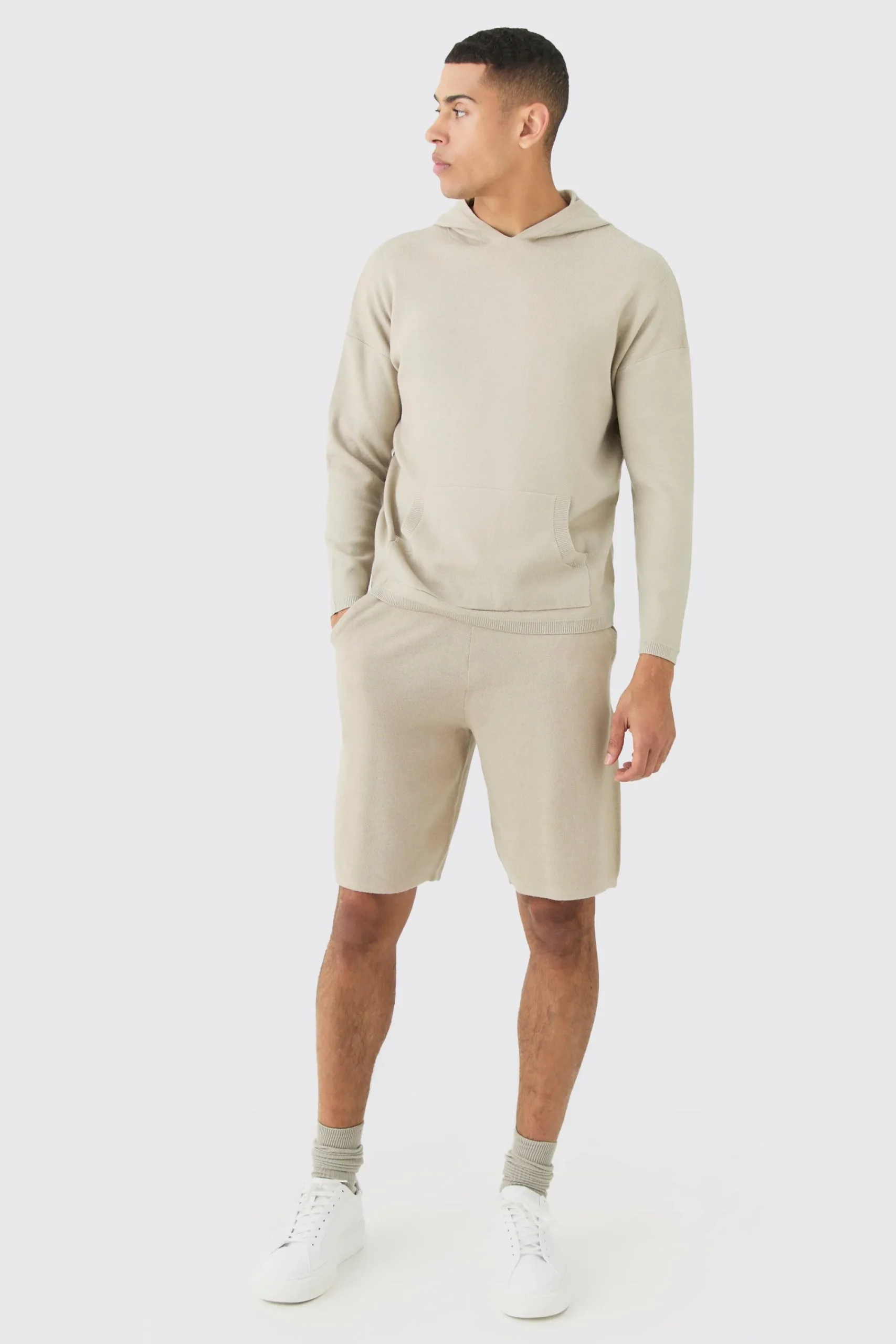 boohooMAN Relaxed Mid Length Knitted Short | UK| Tracksuits
