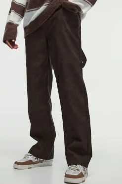 boohooMAN Relaxed Pu Carpenter Trousers | UK| Trousers