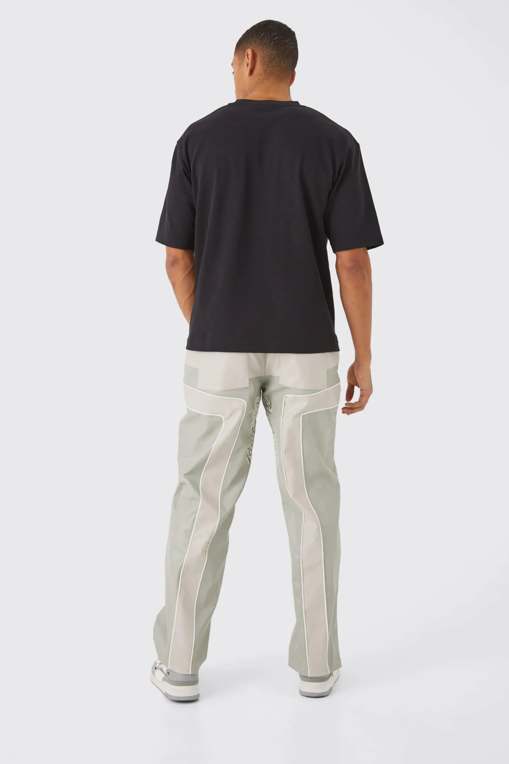 boohooMAN Relaxed Pu Moto Trouser | UK| Trousers