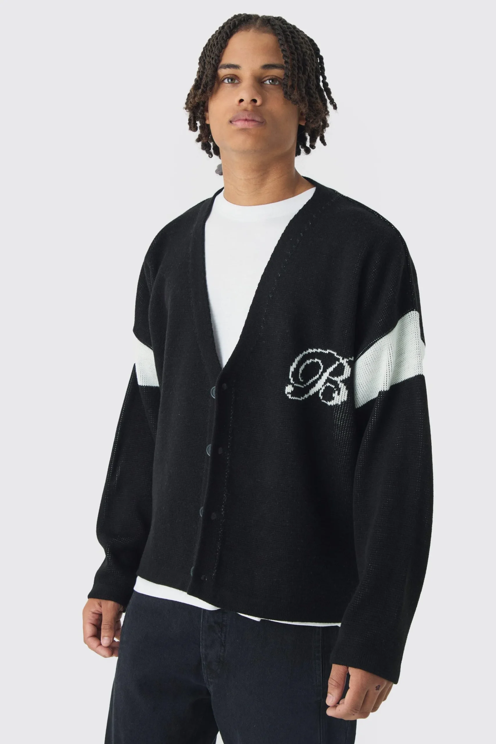 boohooMAN Relaxed Ribbed Knitted Edition Series Cardigan | UK| Knitwear