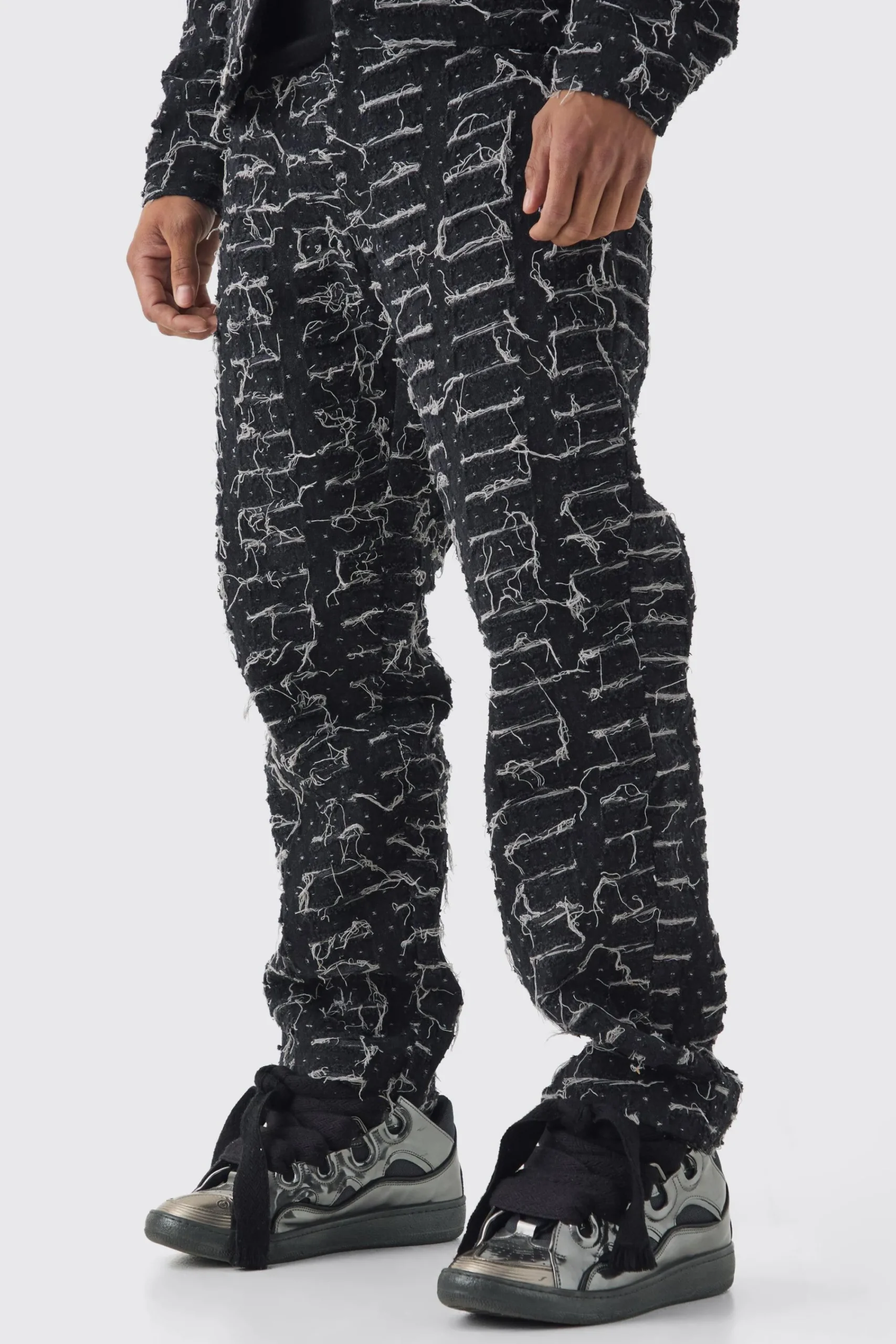 boohooMAN Relaxed Rigid All Over Distressed Jeans | UK| Trousers|Jeans