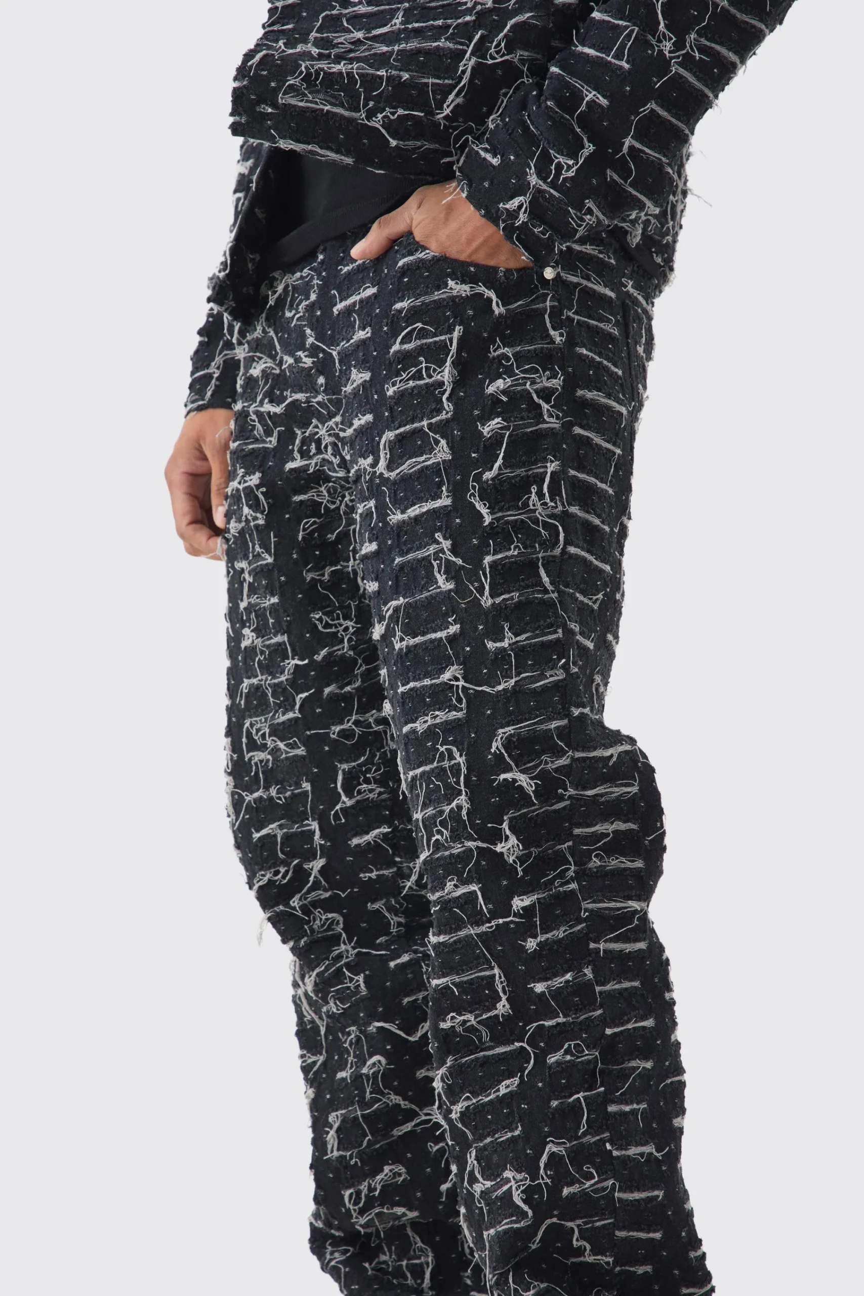 boohooMAN Relaxed Rigid All Over Distressed Jeans | UK| Trousers|Jeans