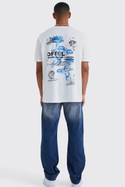 boohooMAN Relaxed Rigid Applique Ripped Jeans | UK| Jeans