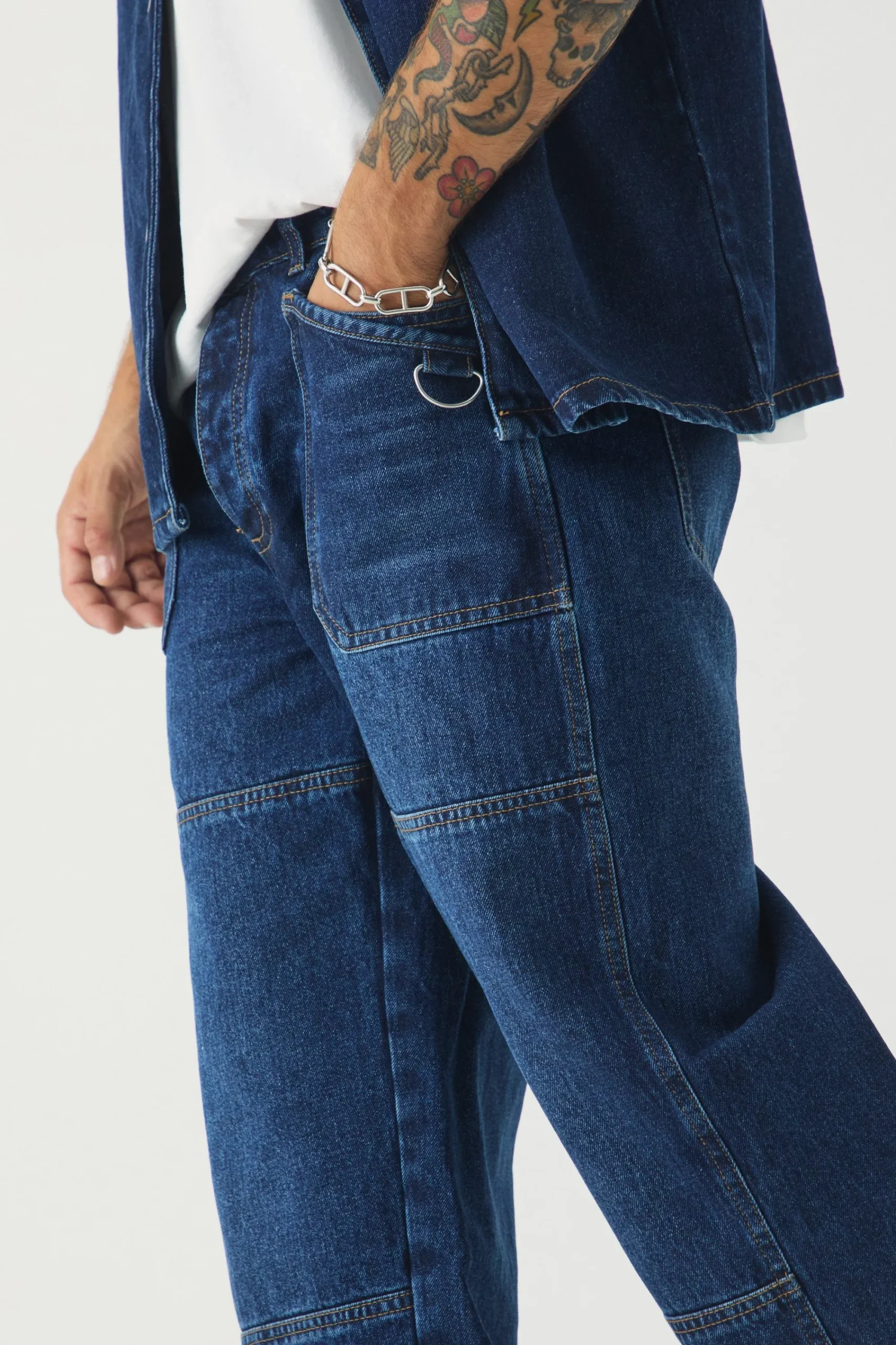 boohooMAN Relaxed Rigid Carabiner Jeans | UK| Trousers|Sets & Co-Ords