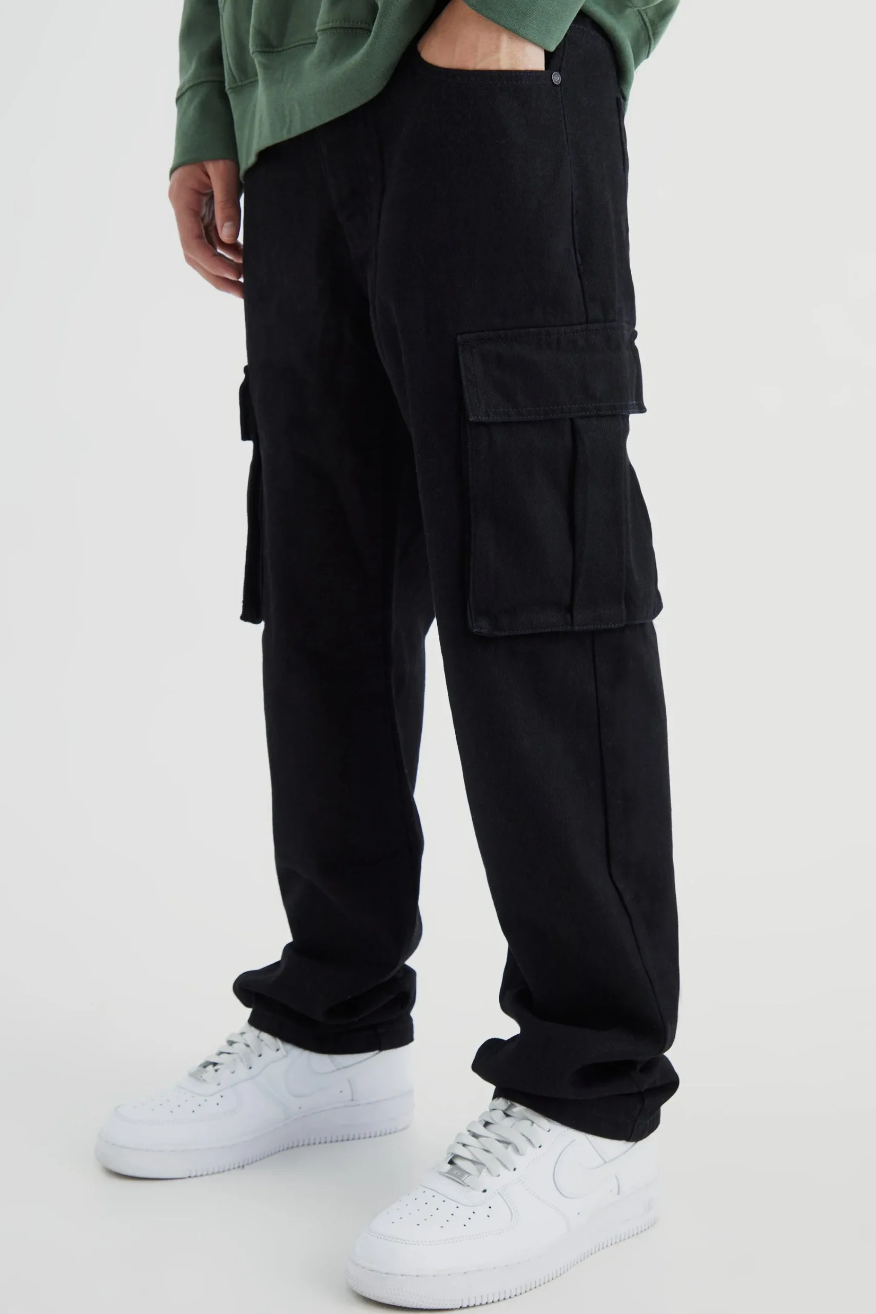 boohooMAN Relaxed Rigid Cargo Jeans | UK| Trousers|Cargos