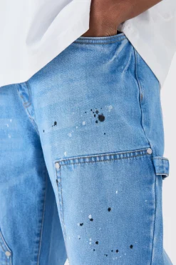 boohooMAN Relaxed Rigid Carpenter Paint Splatter Jeans | UK| Trousers|Jeans