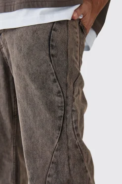 boohooMAN Relaxed Rigid Curved Side Seam Overdyed Jeans | UK| Trousers|Sets & Co-Ords
