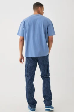 boohooMAN Relaxed Rigid Distressed Cargo Jean | UK| Trousers|Jeans