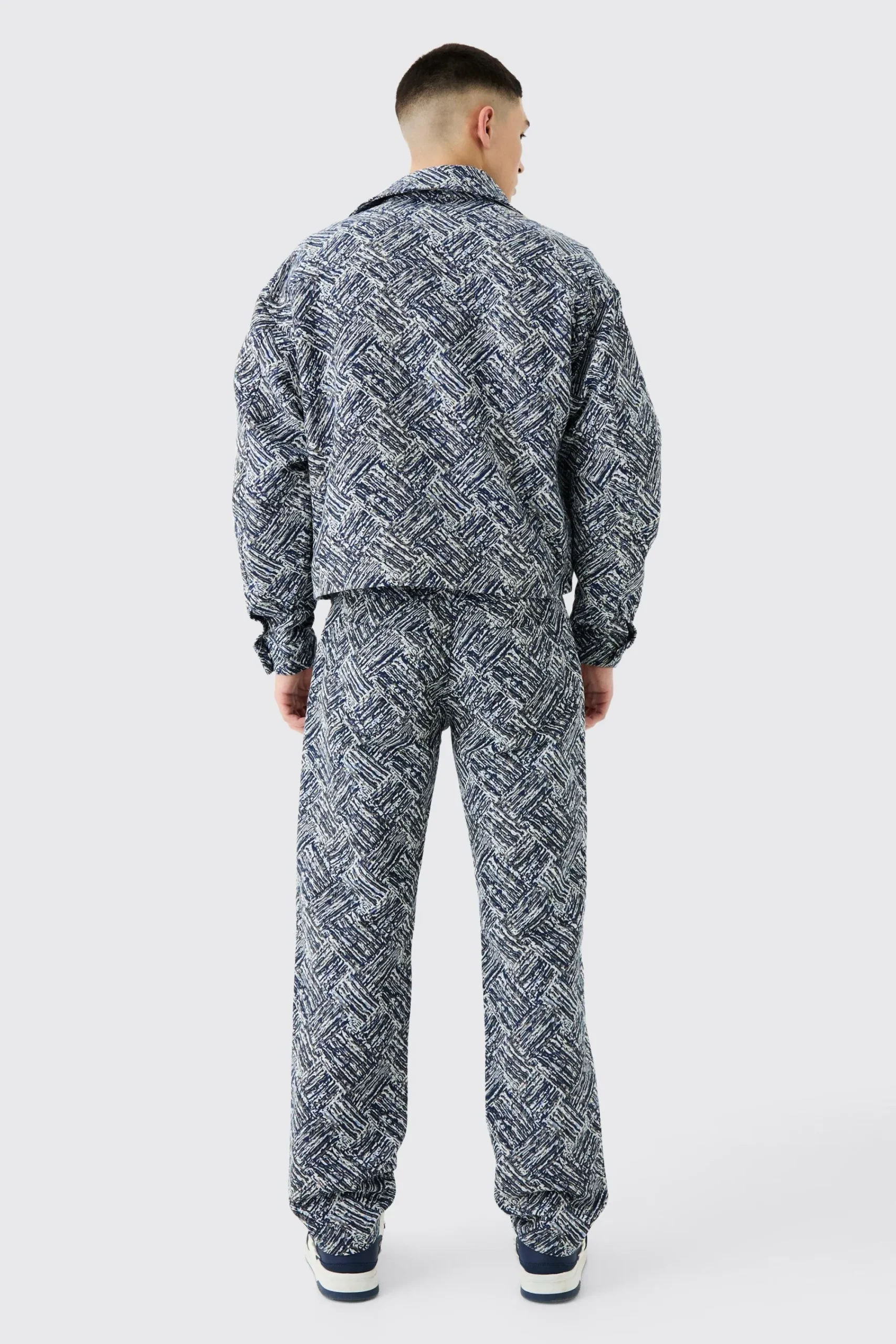 boohooMAN Relaxed Rigid Fabric Interest Jeans | UK| Jeans