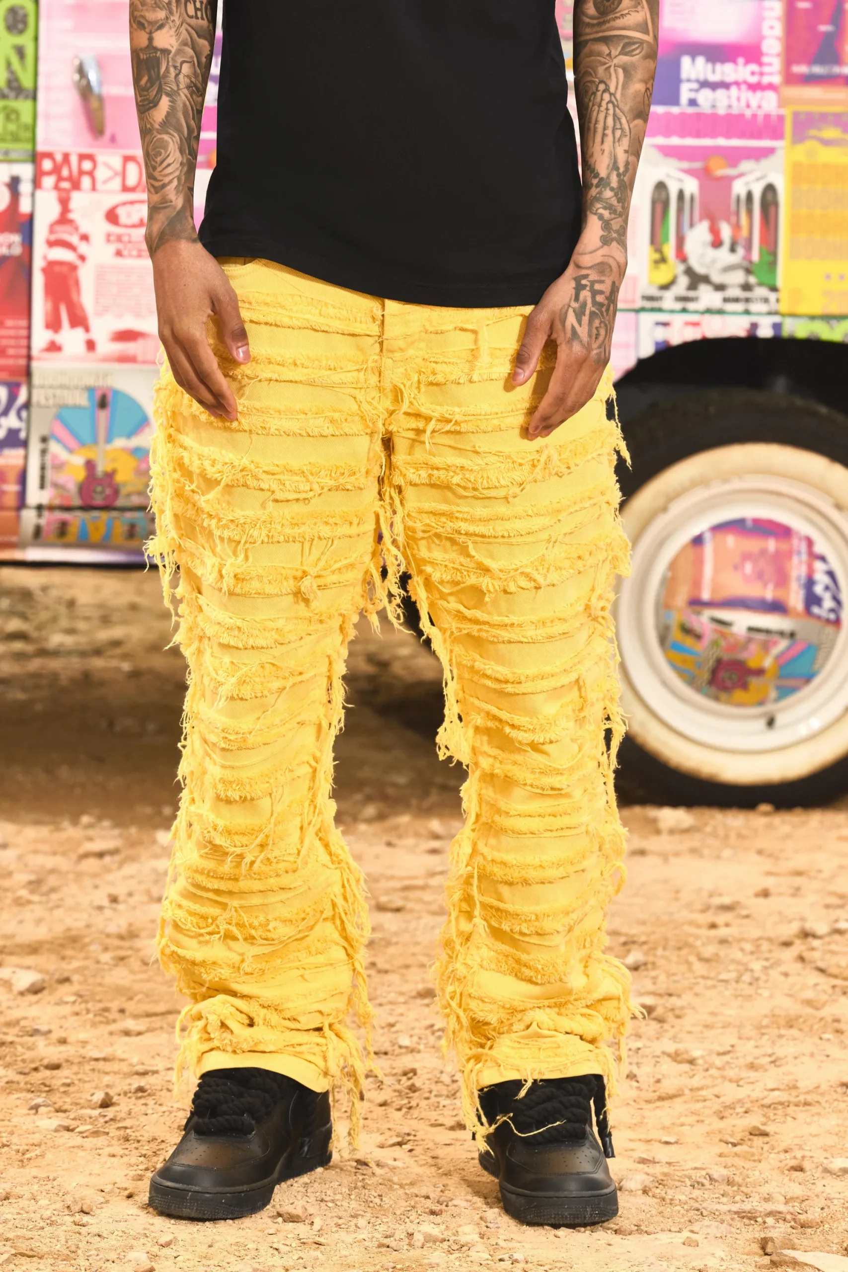 boohooMAN Relaxed Rigid Hyper Distressed Overdye Denim Jean In | UK| Jeans