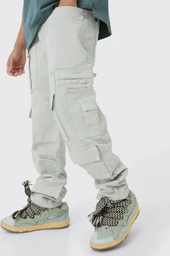 boohooMAN Relaxed Rigid Multi Pocket Cargo Jeans In | UK| Trousers|Jeans