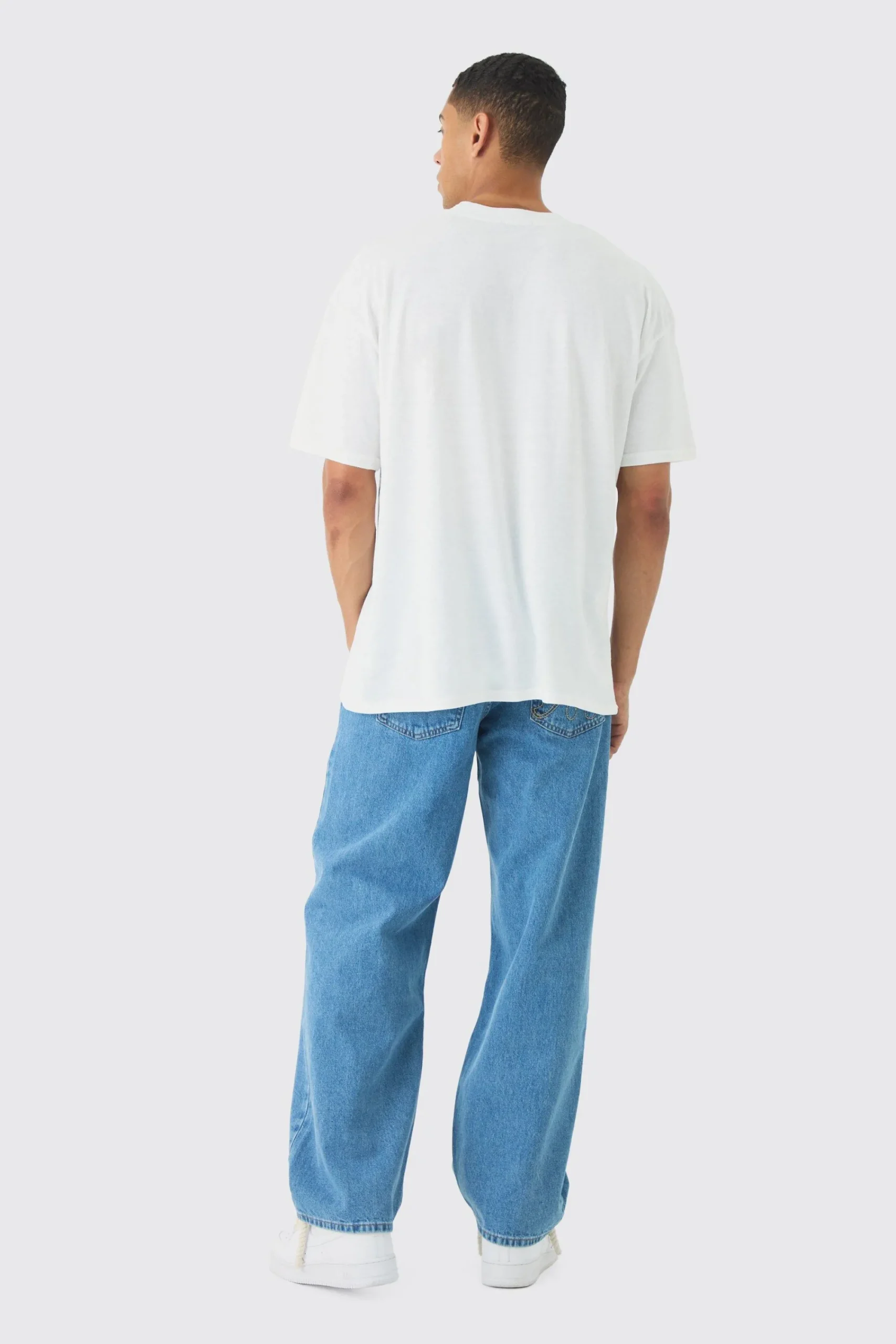 boohooMAN Relaxed Rigid Paint Splatter Denim Jeans | UK| Trousers|Jeans