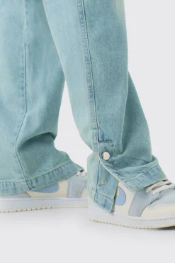 boohooMAN Relaxed Rigid Popper Hem Cargo Jeans | UK| Trousers|Jeans