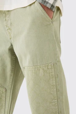boohooMAN Relaxed Rigid Top Stitch Detail Overdyed Carpenter Jean | UK| Trousers|Jeans
