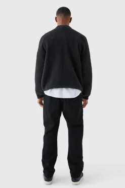 boohooMAN Relaxed Rigid Top Stitch Detail Carpenter Jean In Black | UK| Trousers|Jeans