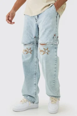 boohooMAN Relaxed Rigid Western Detachable Leg Jeans | UK| Trousers|Jeans