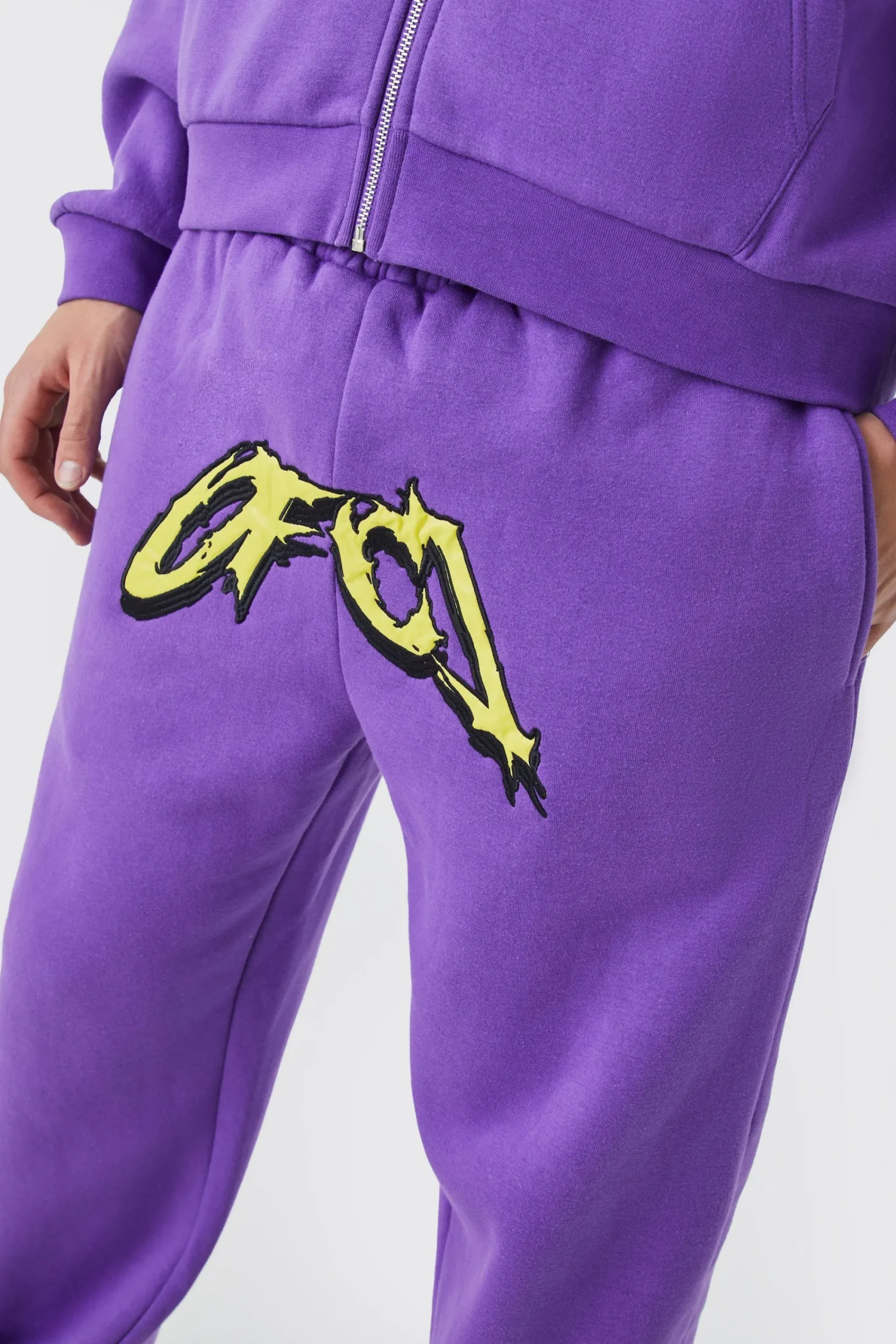boohooMAN Relaxed Satin Ofcl Gusset Jogger | UK| Joggers