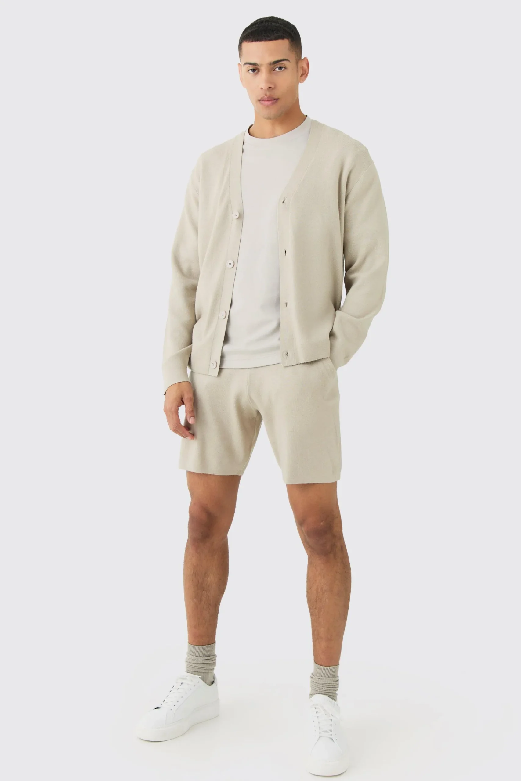 boohooMAN Relaxed Short Length Knitted Short | UK| Tracksuits