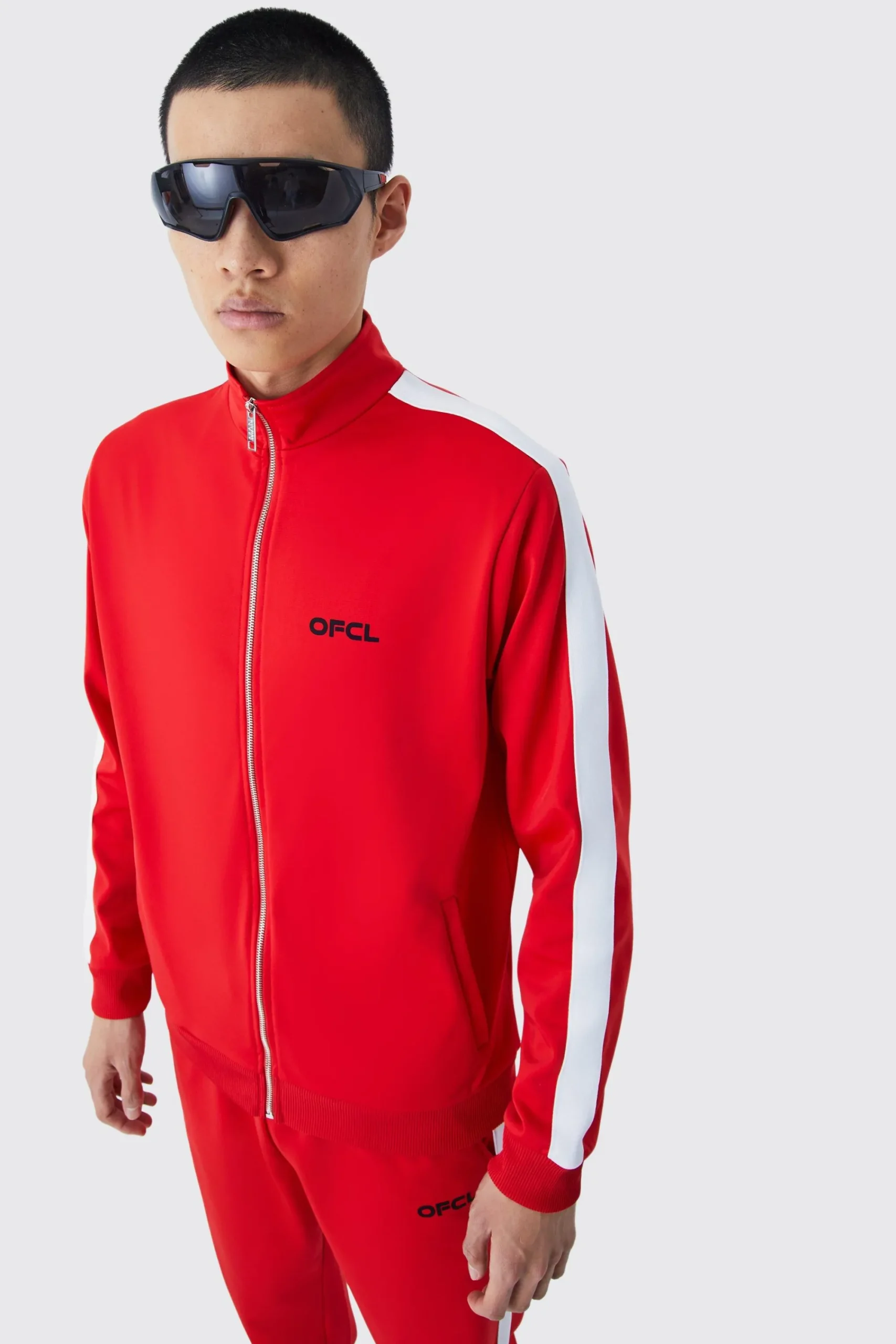 boohooMAN Relaxed Tricot Zip Detail Tracksuit | UK| Tracksuits