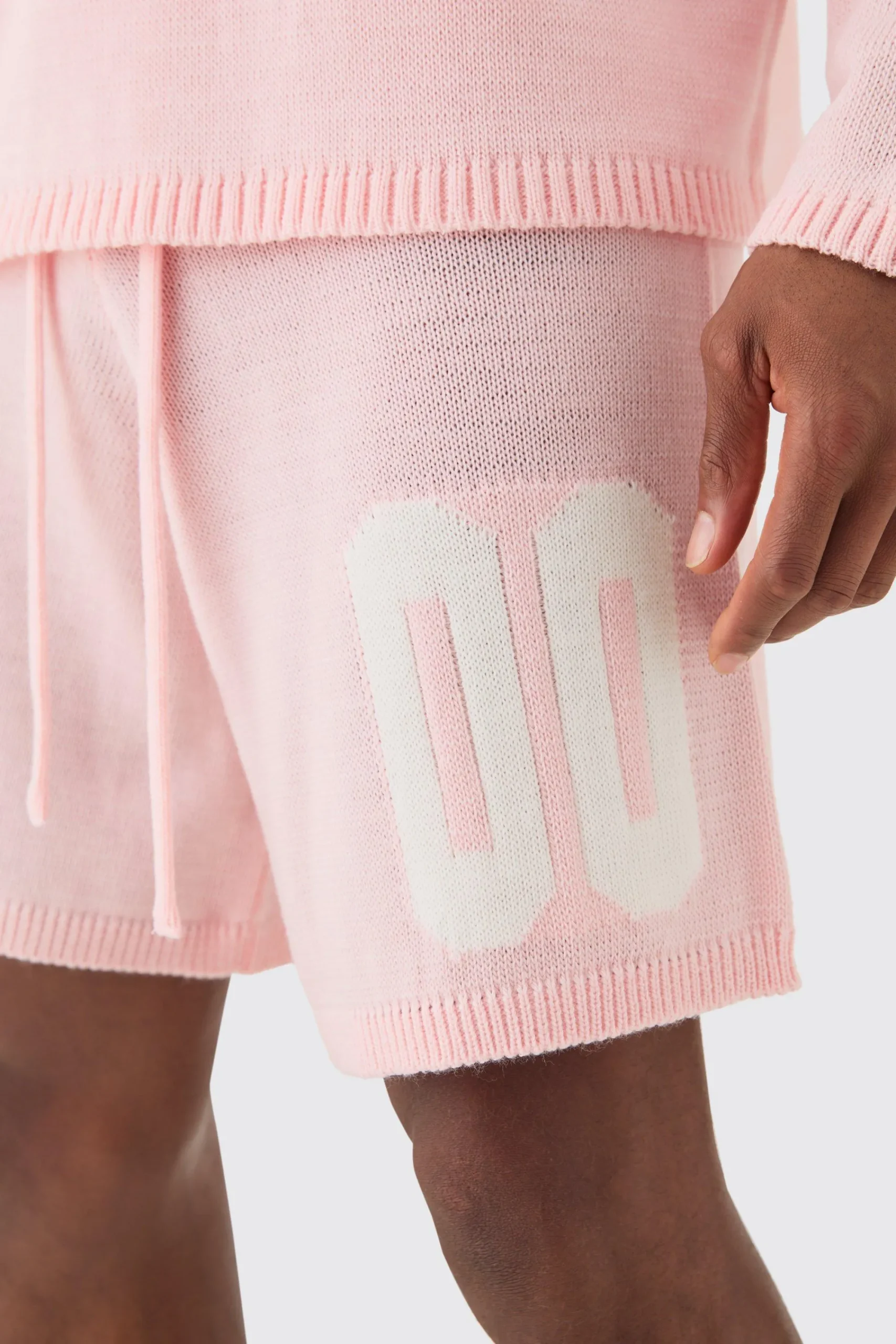 boohooMAN Relaxed Varsity Jacquard Knit Short | UK| Tracksuits