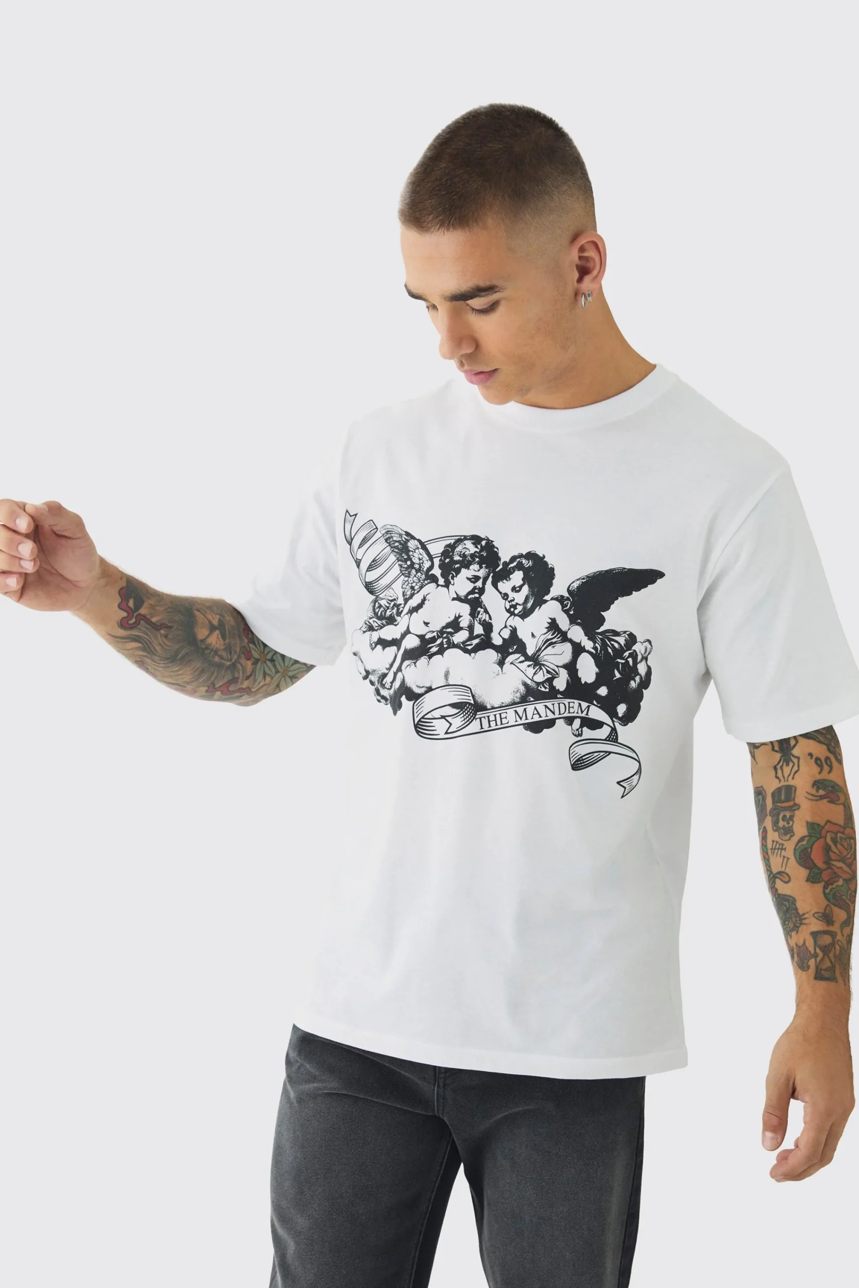 Renaissance Print T-Shirt | UK^boohooMAN New
