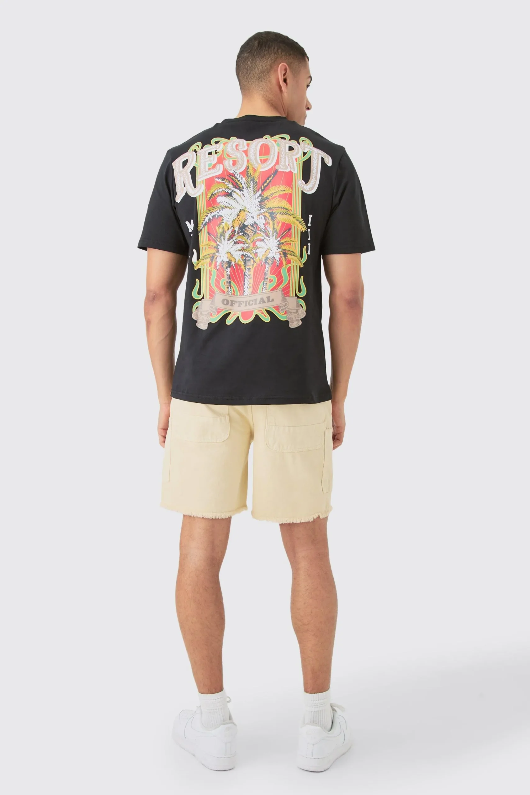 Resort Printed Regular Fit T-shirt | UK^boohooMAN Best