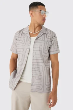 boohooMAN Revere Abstract Print Shirt | UK| Shirts