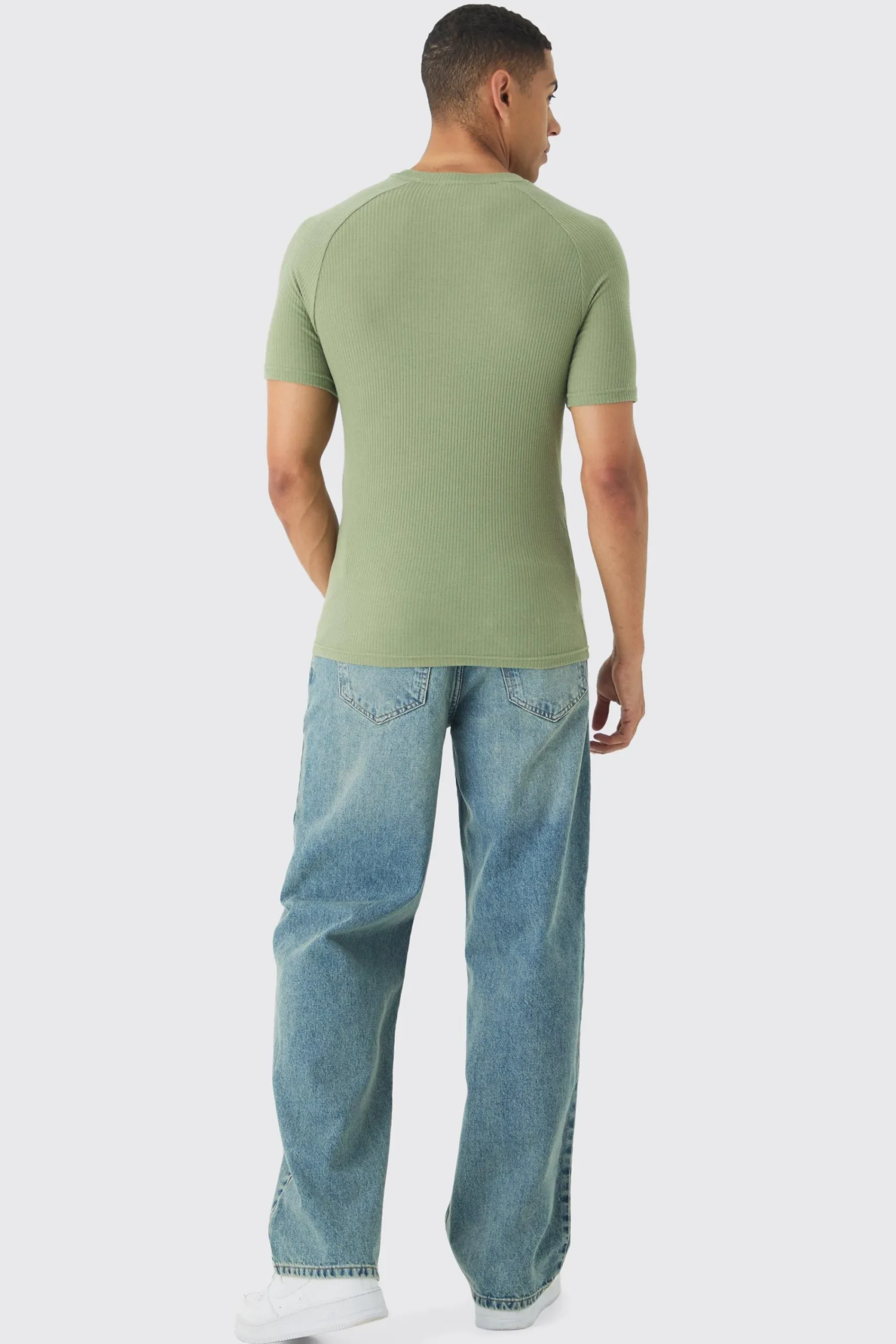 Rib Athlete Raglan T-shirt | UK^boohooMAN