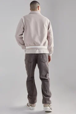 boohooMAN Rib Detail Bomber Jacket | UK| Coats & Jackets