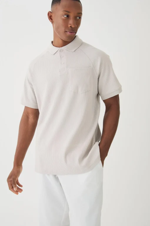 Rib Jersey Pocket Polo | UK^boohooMAN Outlet