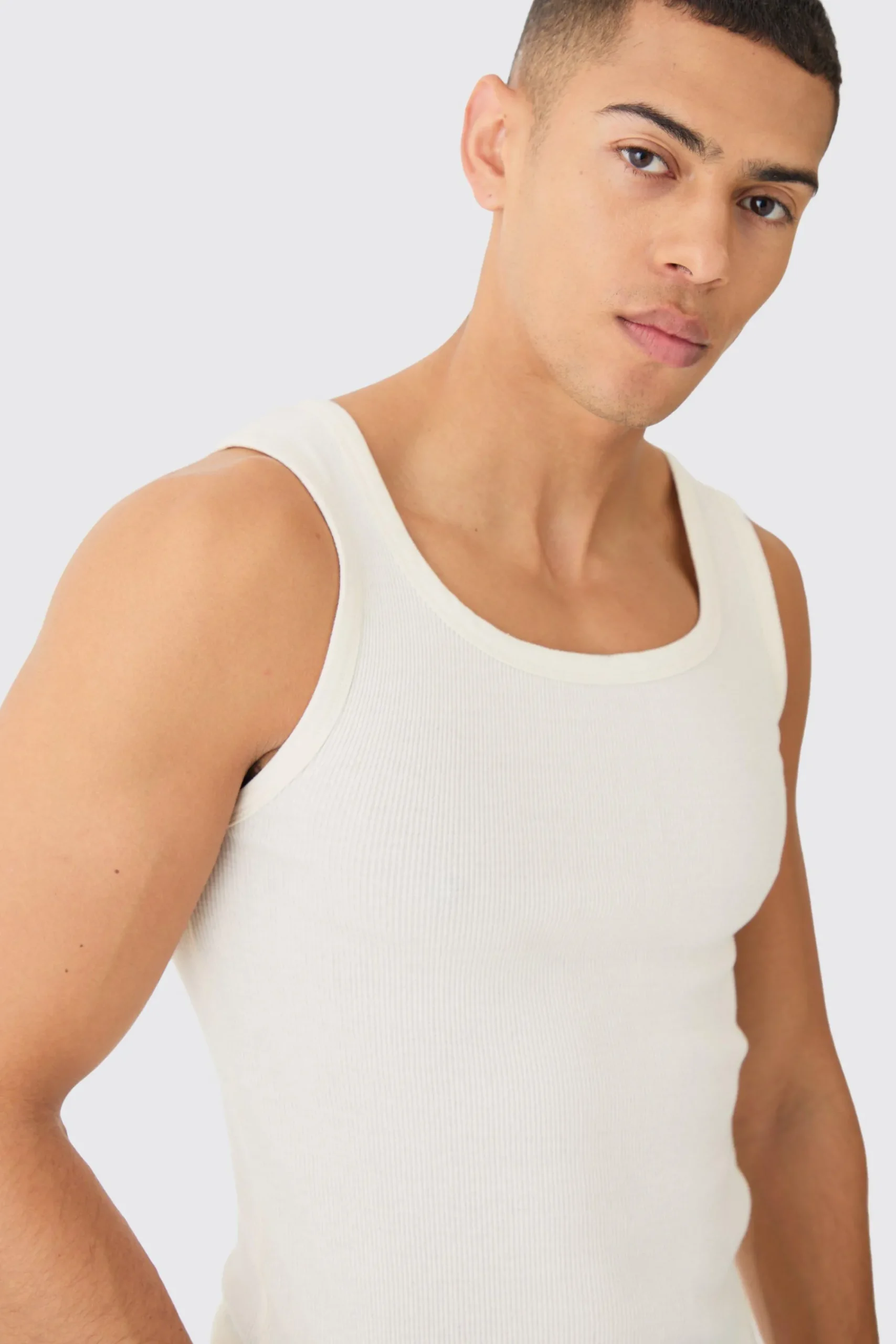 Ribbed Muscle Fit Vest | UK^boohooMAN Discount
