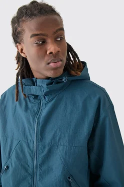 boohooMAN Ripstop Hooded Windbreaker | UK| Coats & Jackets