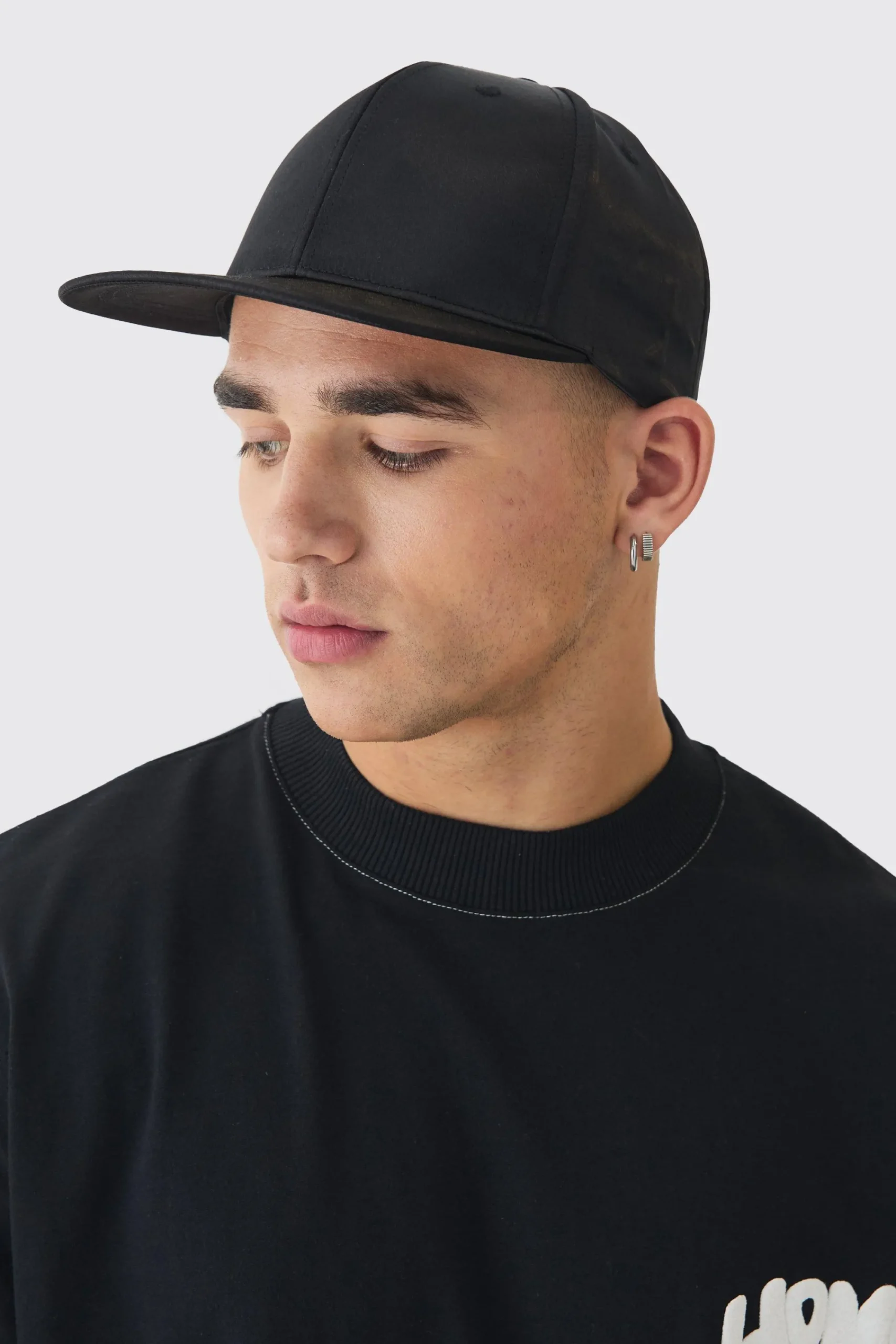boohooMAN Satin Snapback In | UK| Hats & Caps