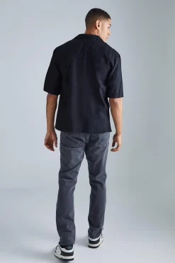 boohooMAN Short Sleeve Asymetric Hem Shirt | UK| Shirts