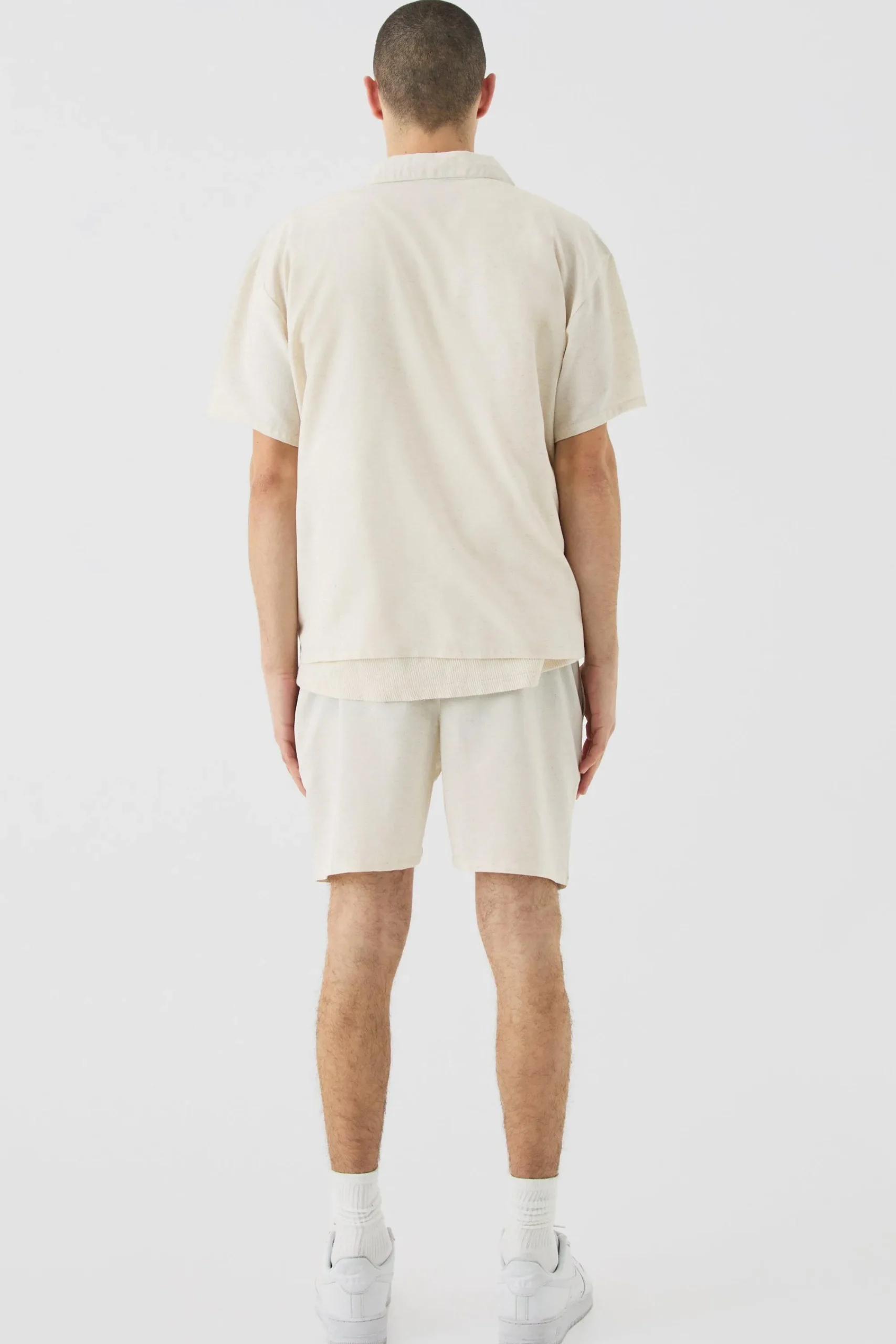boohooMAN Short Sleeve Boxy Linen Shirt & Short | UK| Sets & Co-Ords