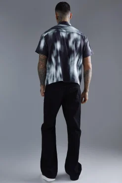 boohooMAN Short Sleeve Boxy Satin Tie Dye Shirt | UK| Shirts
