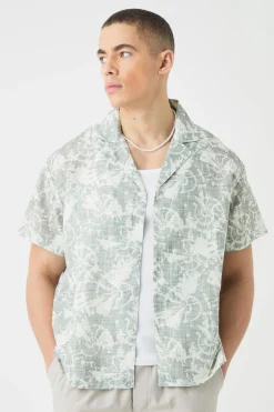 boohooMAN Short Sleeve Boxy Slub Tie Dye Shirt | UK| Shirts