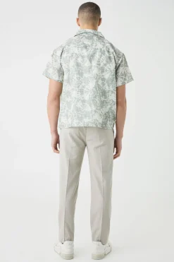 boohooMAN Short Sleeve Boxy Slub Tie Dye Shirt | UK| Shirts