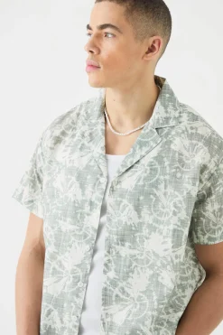 boohooMAN Short Sleeve Boxy Slub Tie Dye Shirt | UK| Shirts