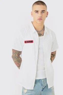 boohooMAN Short Sleeve Concealed Placket Moto Poplin Shirt | UK| Shirts