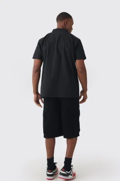 boohooMAN Short Sleeve Concealed Placket Moto Poplin Shirt | UK| Shirts