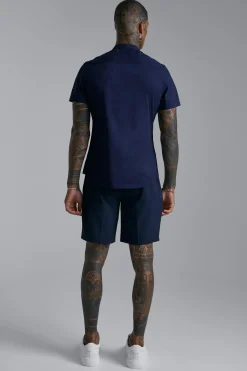 boohooMAN Short Sleeve Grandad Slim Fit Shirt | UK| Shirts