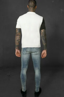 boohooMAN Short Sleeve Half Zip Colour Block Knit Polo | UK| Knitwear