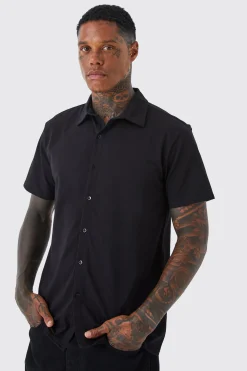 boohooMAN Short Sleeve Jersey Slim Fit Shirt | UK| Shirts