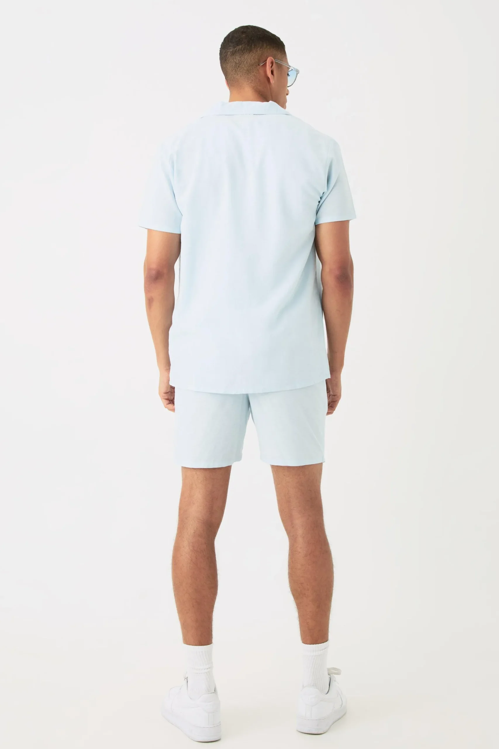 boohooMAN Short Sleeve Linen Shirt & Short Set | UK| Sets & Co-Ords