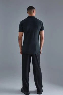 boohooMAN Short Sleeve Muscle Geo Shirt | UK| Shirts