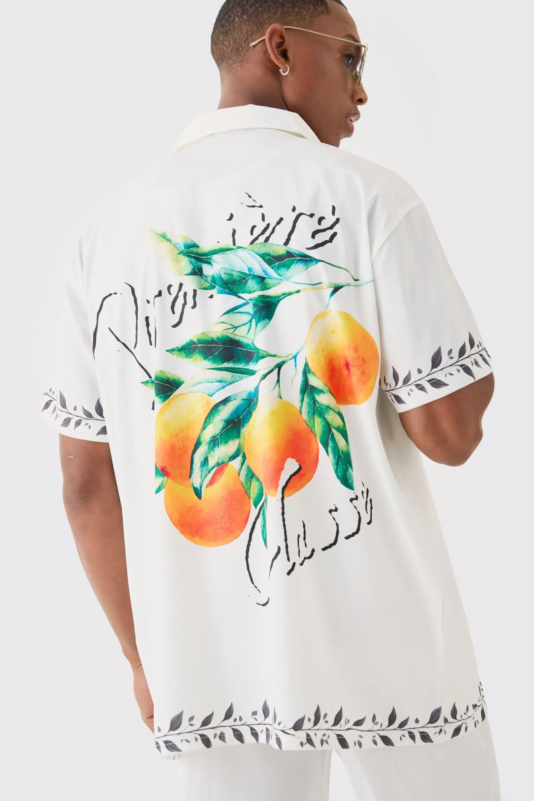 boohooMAN Short Sleeve Oversized Back Print Satin Shirt | UK| Sets & Co-Ords|Tracksuits