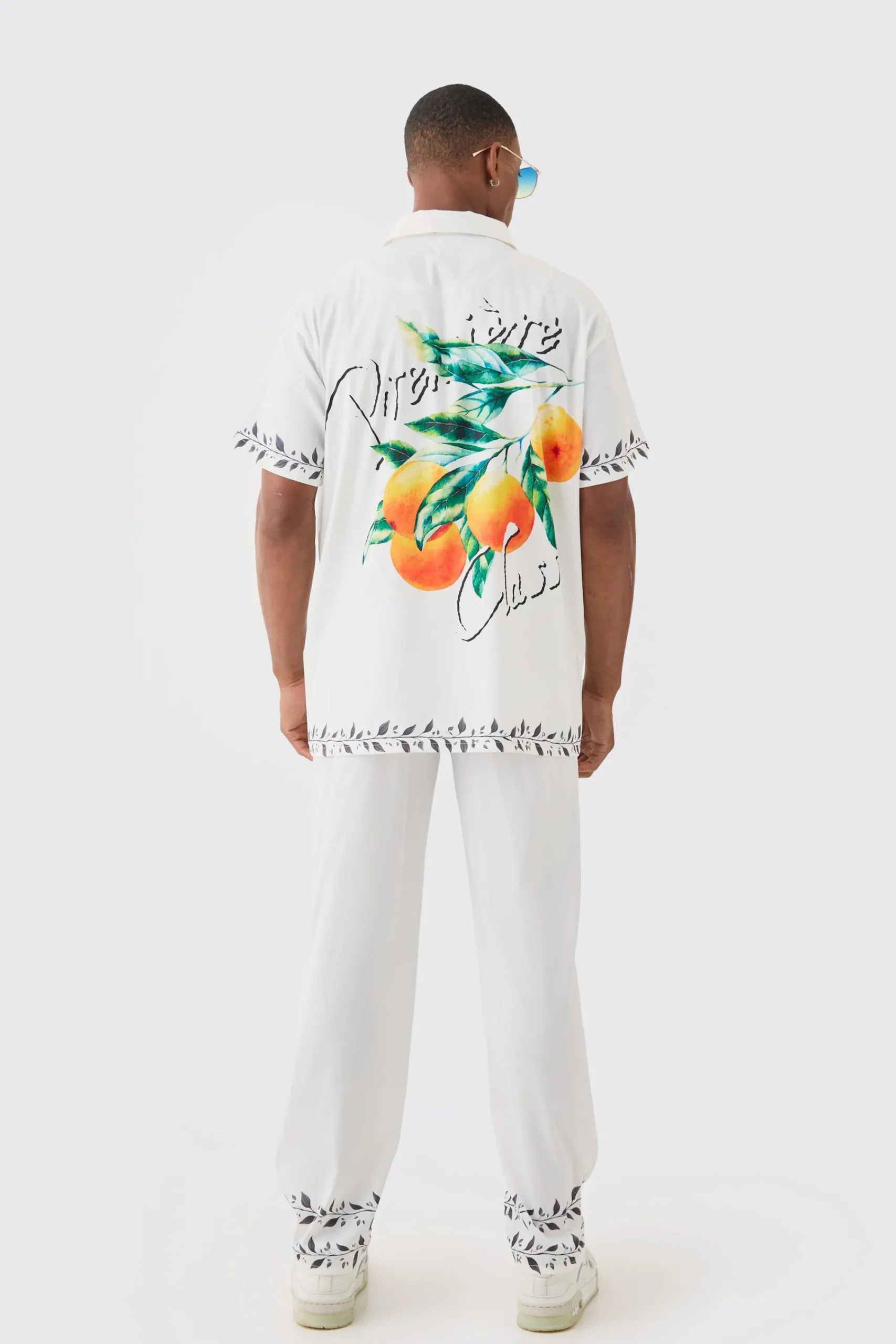 boohooMAN Short Sleeve Oversized Back Print Satin Shirt | UK| Sets & Co-Ords|Tracksuits