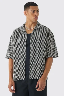 boohooMAN Short Sleeve Oversized Revere Shirt | UK| Shirts